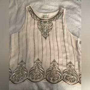 Forever Twenty-one embellished tank top Large Downton Abbey Vibe!